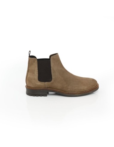Beige suede chelsea boots