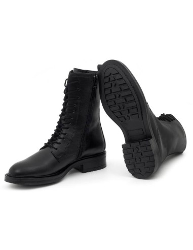 Black leather women's boots