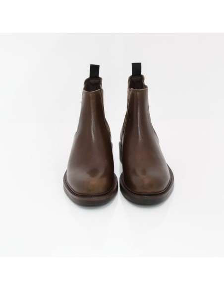 bottines chelsea de peau marron PANUCA-BROWN