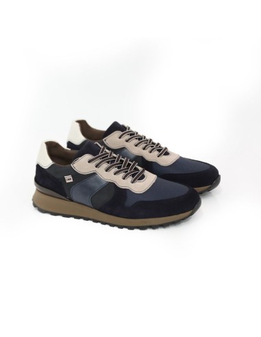 Blue leather sport shoe