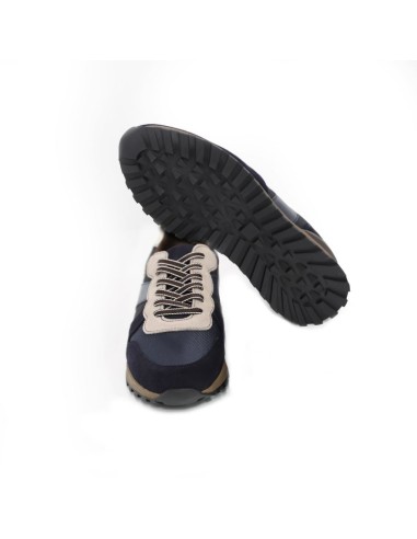 Blue leather sport shoe