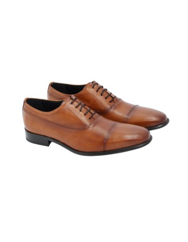 Oxford de piel con plantilla extraible color cuero