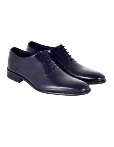 Blue leather Oxford