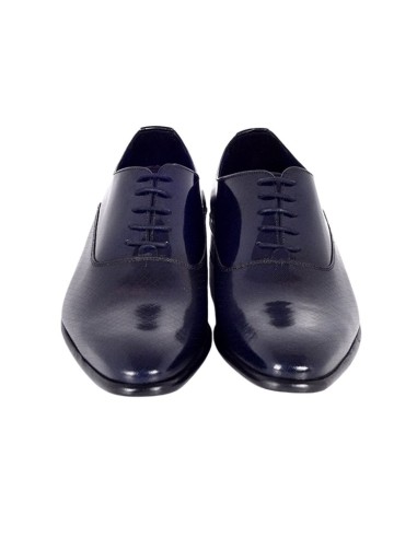 Blue leather Oxford