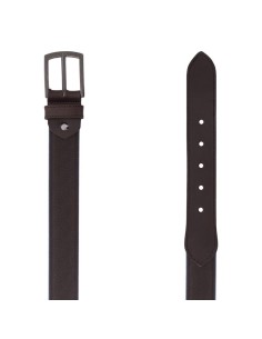 Cinturón combinado con piel con costura color marrón 2