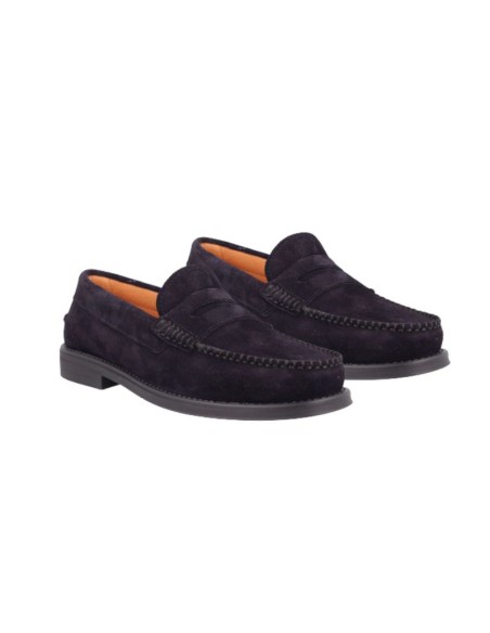 Mocassin suède bleu ITONA-NAVY