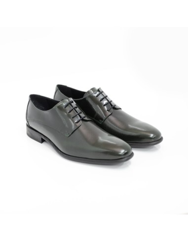 Derby de piel con plantilla extraible color verde