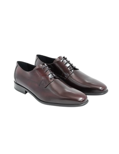 Burgundy leather derby