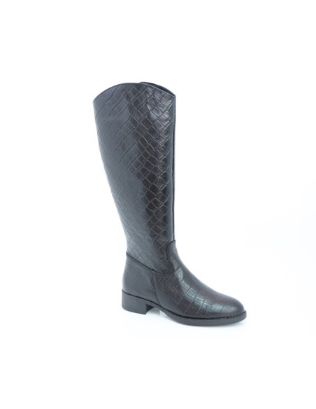 bottes femme de peau le noir W-CROBO-NEGRO