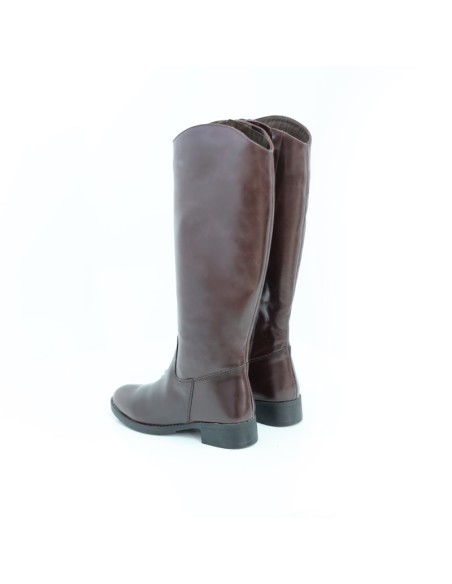 Brown leather Women's high boots