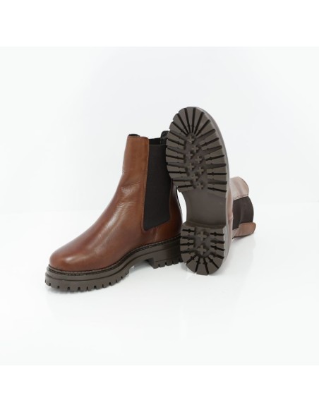 Brown leather Women's high boots