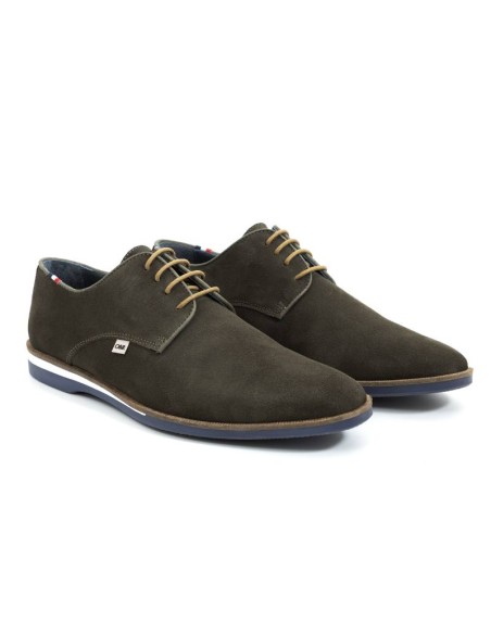 Derby suède vert SAMUKA-KAKI