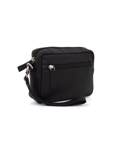 Black leather bag