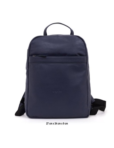 Blue leather Backpack