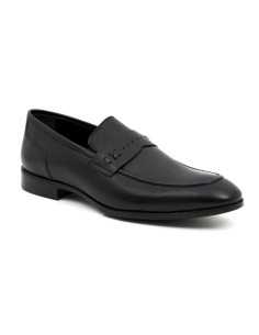 Black leather moccasin