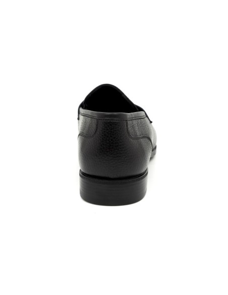 Black leather moccasin