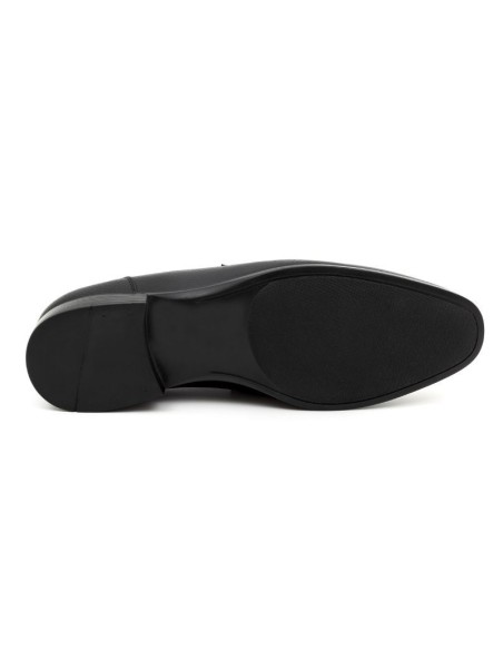 Black leather moccasin