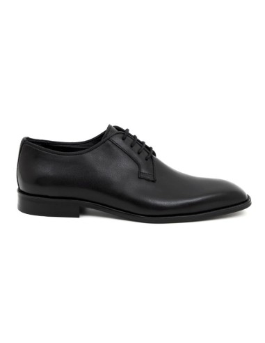 Black leather derby
