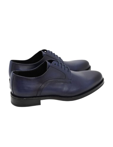 Blue leather derby