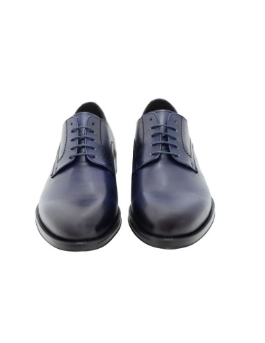 Derby de peau bleu PATERI-NAVY