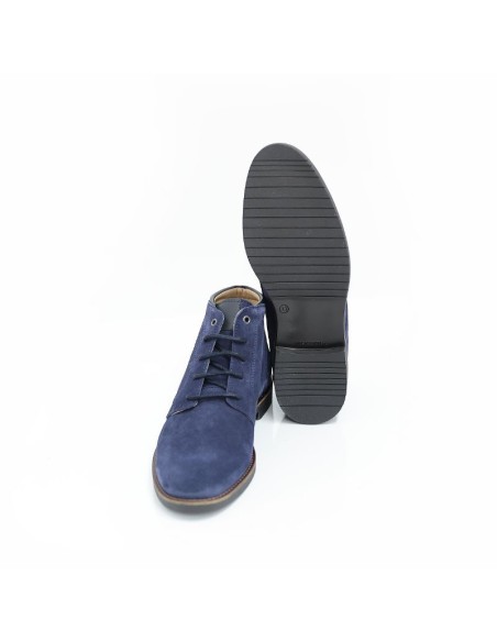 Blue suede boot