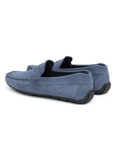 Mocasín de ante con antifaz color azul 2