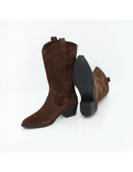 Brown suede Women's high boots