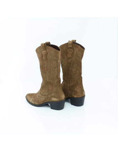 bottes femme suède cuir W-MARIVA-CAMEL