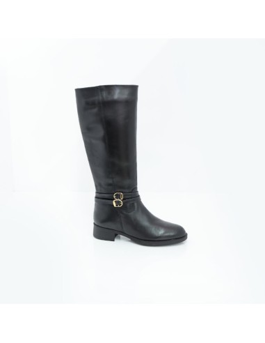 Black leather Women's high boots