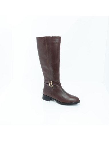 Brown leather Women's high boots