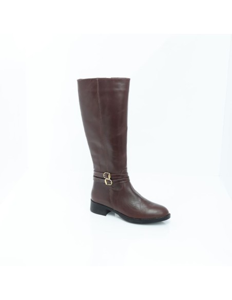Brown leather Women's high boots