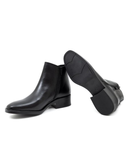 Botines de mujer de piel liso color negro