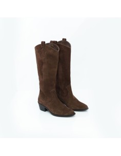 Brown suede Women's high boots