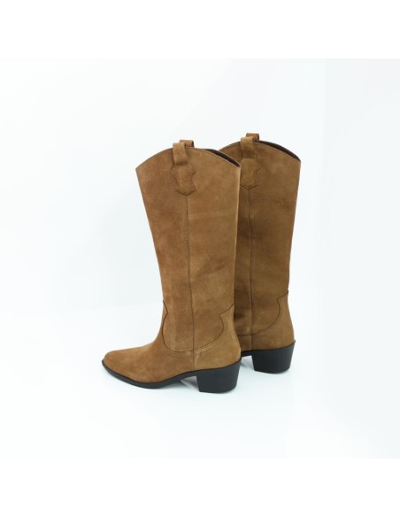 bottes femme suède cuir W-TORELA-CAMEL
