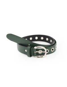 Green suede women's belt