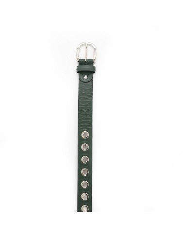 Green suede women's belt