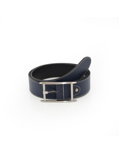 ceinture femme de peau bleu WB-MAPS-NAVY