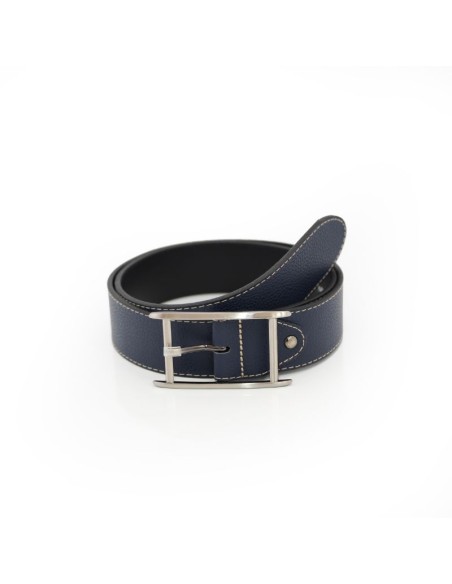 ceinture femme de peau bleu WB-MAPS-NAVY