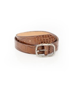 Light Brown leather women's belt