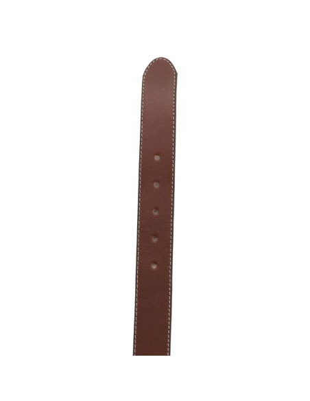 Beige leather women's belt