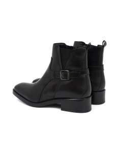 Black leather women's boots 2