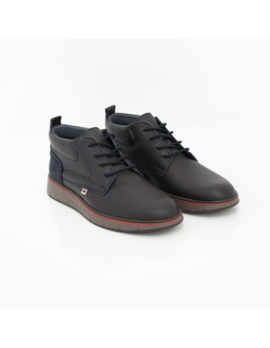 Bottine suède et cuir bleu ASEDIA-NAVY