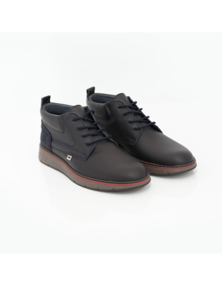 Bottine suède et cuir bleu ASEDIA-NAVY