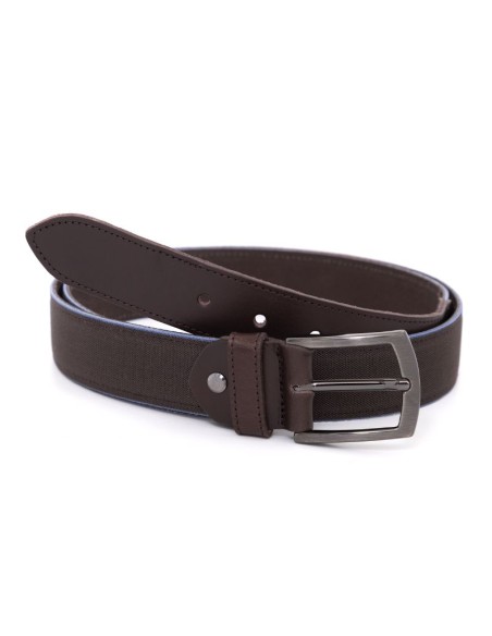 Brown combined with leather belt