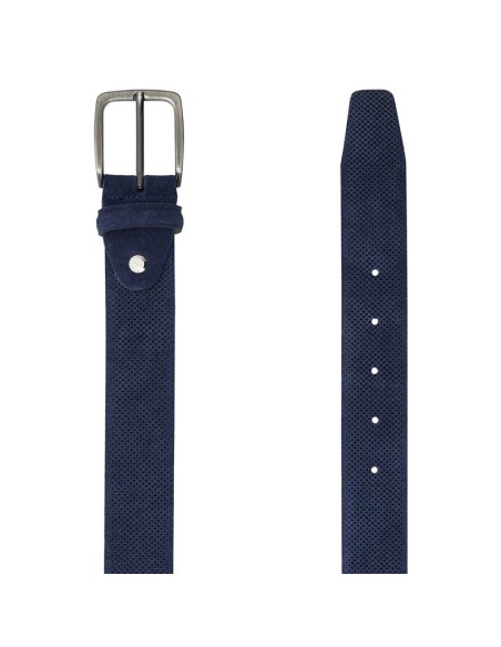 Blue suede belt