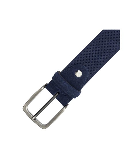 Blue suede belt