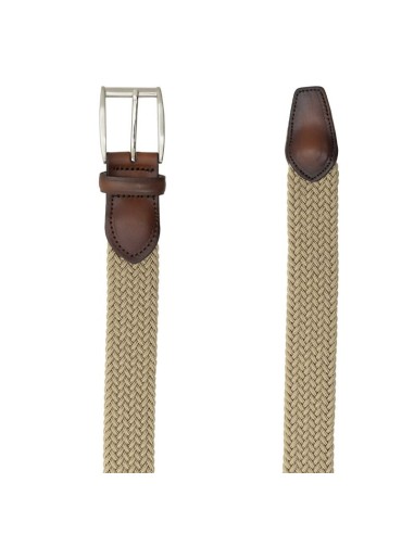 Beige braided belt