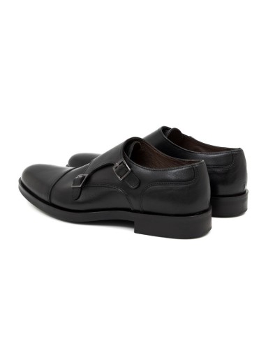Black leather monkstrap