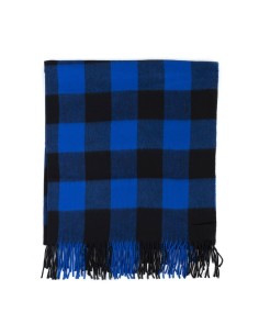 Foulard pour homme à carreaux bleu BUF-MISCO-BLUE