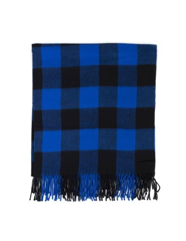 Foulard pour homme à carreaux bleu BUF-MISCO-BLUE
